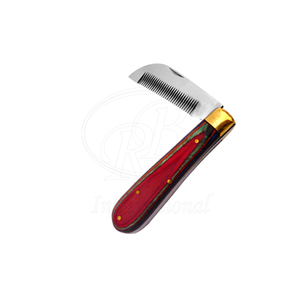 มีดโกนขนสัตว์แบบพับได้ ด้ามไม้ ใช้ซ้ำได้ สำหรับสัตว์ขนาดใหญ่ เช่น ม้า - Product Image 2