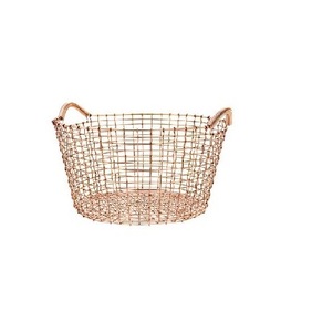 Cesta Metálica Ovalada con Recubrimiento en Polvo, con Asas, Diseño Moderno, Multiusos, Cesta Metálica de Diseño Personalizado - Product Image 2