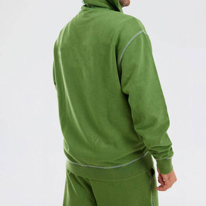 ชุดวอร์มซิปแบบหลวมขายส่ง OEM คุณภาพสูง เสื้อผ้าผู้ชาย แขนยาว ชุดวอร์มซิปแบบหลวมสำหรับออกกำลังกาย - Product Image 4