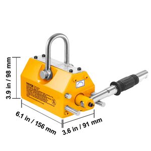 Sollevatore Magnetico da 300 kg (660 libbre) con Fattore di Sicurezza 2.5, Magneti di Sollevamento Permanenti in Acciaio al Neodimio - Product Image 5