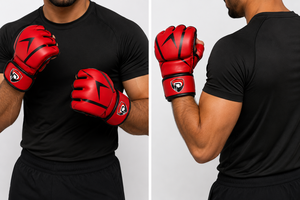 Dumela Professional High Quality MMA Gloves Red Black Leather Breathable Customizable <b>Dummy</b> Gloves Protective Training Gear All - Product Image 4