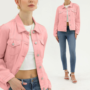 Denim Jacket Women's Eco-friendly Quick Dry & Breathable Cotton Blend WomenCasual Wear Denim Jacket Outing To Wear Custom Color - Product Image 4