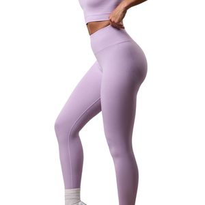 Lavender High Waist Legging Women Soft Stretch Fitness Tights Training Yoga Pants Athletic Activewear Daily Comfort - Product Image 2