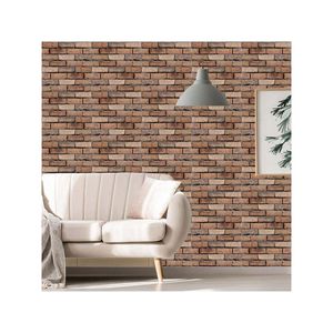 Paquete de 10 Paneles de Pared 3D Autoadhesivos de Espuma PE, Ladrillo Blanco, Papel Tapiz Removible - Product Image 3