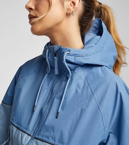 Veste coupe-vent tendance grande taille pour femme, bloc de couleur, fermeture éclair en nylon avec col montant et décoration brodée, nouvel arrivage - Product Image 4