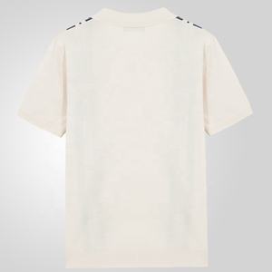 Polo de Golf sin botones de corte holgado a rayas de punto de viscosa 100% de alta calidad para hombres, venta al por mayor de fábrica, bordado de logotipo personalizado - Product Image 3