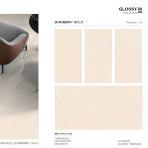 Azulejo de Porcelana Brillante de Alta Calidad 600x1200, Formato Grande, Superficie Pulida Premium, para Paredes y Pisos, Uso Interior y Exterior Moderno - Product Image 1