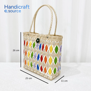 Sacs de paille tissés à la main, sacs de paille durables, design unique, art artisanal meilleur prix par l'usine Viet Nam - Product Image 4