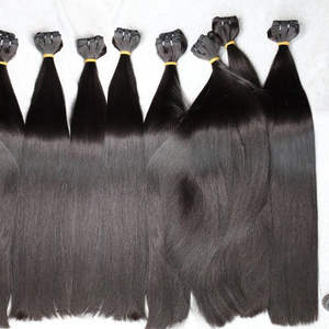 Extensions de cheveux raides naturels sans enchevêtrement au prix le plus bas de l'usine indienne 100% paquet de cheveux Remy bruts non transformés vierges bon marché - Product Image 5
