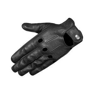 Gants de moto Samroz Sports en cuir véritable avec doublure en nylon, longueur poignet, respirants, écologiques, compatibles écran tactile, antidérapants - Product Image 2