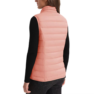 Wholesale Hot Selling Waterproof Windproof Eco-Friendly Women <b>Puffer</b> <b>Jacket</b> Crew Neck Hooded Sleeveless Vest <b>Cheap</b> Price OEM - Product Image 2