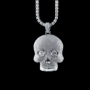 Pendentif en argent 925, style Hip Hop, serti de moissanite VVS, passe le test du diamant, pendentifs personnalisables avec nom ou logo pour homme - Product Image 1