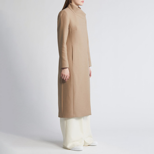 Abrigo Largo de Lana Ecológico para Mujer al por Mayor, Estilo Gabardina Cruzada de Manga Larga, Peso Estándar, Casual de Invierno - Product Image 6