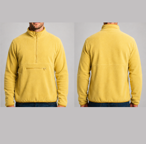Oversized Loose Fit Solid Color <b>Half</b> Quarter Zipper Sweatshirts With <b>Zip</b> Pocket Winter Warm Tech Fleece <b>Jacket</b> Sweatshirts - Product Image 6