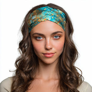 Ponytail Non-slip Jersey Knit Workout <b>Headband</b> Printed <b>Headband</b> Pony Scrunchy Function Animal Print Stretch <b>Headband</b> Ponytail - Product Image 5