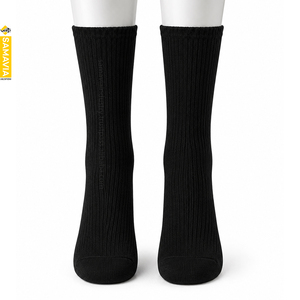 SAMAVIA Custom Gray <b>Knee</b> <b>High</b> Crew Socks Cotton Unisex Sports Casual OEM Wholesale Manufacturer Soft Breathable Comfort Fit - Product Image 4