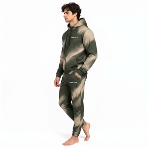 Ensemble de survêtement d'hiver personnalisé pour homme en polyester sublimé avec sweat à capuche zippé et pantalon de jogging – Fabricant OEM - Product Image 6
