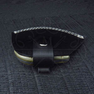 Cuchillo Ulu de Acero de Damasco Hecho a Mano, Cuchillo de Cocina y para Exteriores de Hoja Fija Estilo Alaska, con Funda, Cuchillos Ulu Profesionales de Alaska - Product Image 3