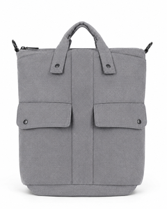 Bolso Tote de Lona Marrón, Color Sólido, Cierre de Cremallera, Estilo Minimalista, Uso Diario, Mochila para Mujer - Product Image 5