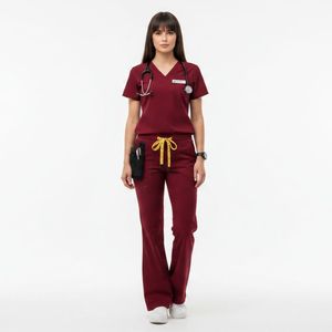 OEM Customized Nurse Scrub Suit Breathable Medical Uniform <b>Set</b> Comfortable Hospital Workwear Scrubs Supplier Wholesale - Product Image 5