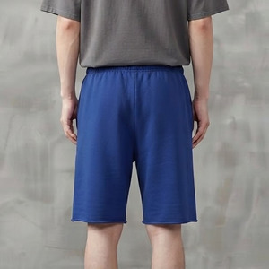 Shorts en molleton pour homme de haute qualité, 100 % coton bio, style jogger, couleur unie, streetwear, coupe ample, hip hop. - Product Image 2