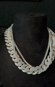 Round Brilliant Cut Lab Grown Diamond IGI Certified Luxury White <b>Gold</b> Diamond <b>Necklace</b> Women's Party <b>Tennis</b> Chain Jewelry - Product Image 5
