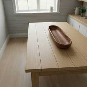Bandeja ovalada de madera de diseño minimalista, vajilla reutilizable con acabado natural para uso en el hogar, hoteles y fiestas. - Product Image 6