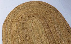 Alfombra Rústica Natural Hecha a Mano 100% de Yute Orgánico, Trenzada, Ecológica, Antideslizante, de Pelo Corto y Grosor Medio para el Hogar - Product Image 4
