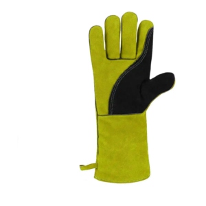 ถุงมือหนังวัวเสริมความทนทานต่อความร้อนสูง สำหรับงานเชื่อม งานอุตสาหกรรม งานหนัก งานเชื่อมบาร์บีคิว - Product Image 3