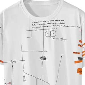 T-shirt personnalisé imprimé par sublimation, motif formule scientifique, unisexe, décontracté, en polyester, haut d'été, OEM ODM, haute qualité imprimée - Product Image 3