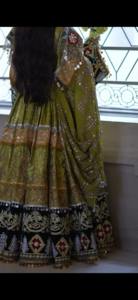 Vestido Étnico Tradicional Azul Regal Bordado con Patrones Intrincados, Atuendo Cultural Real, Vestido Elegante y Fluido - Product Image 4