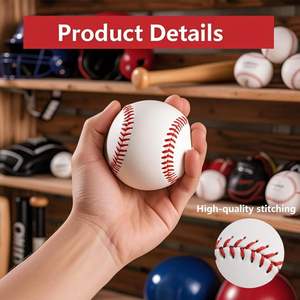 KATBROS INDUSTRIES - Pelota de Béisbol Blanca con Costuras Rojas, Compuesta, de 9 Pulgadas, Tamaño Estándar para Diestros y Zurdos, Modelo de Entrenamiento Duradero - Product Image 5