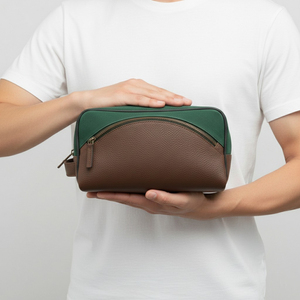 Genuine Leather Duffle <b>Bag</b> Men's Toiletry <b>Storage</b> <b>Bag</b> Custom Made - Product Image 2