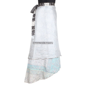 Beach Wear Vintage Silk Magic Long Length Wrap <b>Skirt</b> <b>Boho</b> Stylish Multi Color Summer Wear Comfortable Fashion <b>Boho</b> Hippie Free - Product Image 6