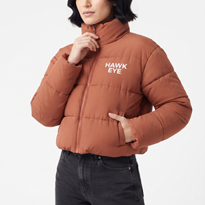 Women's Fashion Quilted Winter <b>Jacket</b> <b>Short</b> Padded Coat Long Sleeve Front Zipper Warm Polyester Casual Outerwear - Product Image 3