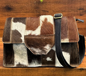 2025 primavera y verano de alta calidad para mujer diseñador parches de piel de vaca bolso bandolera de cuero genuino y bolso de hombro para mujer - Product Image 4