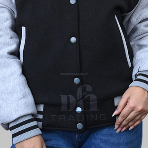 Chaqueta universitaria de forro polar de algodón personalizada al por mayor, chaquetas Letterman hechas a medida - Product Image 6