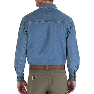 เสื้อเชิ้ตแขนยาวผ้าทวิลสำหรับผู้ชาย ขายส่ง เสื้อเชิ้ตเบอร์กันดีทนทาน เหมาะสำหรับใส่ทำงานและลำลอง - Product Image 3