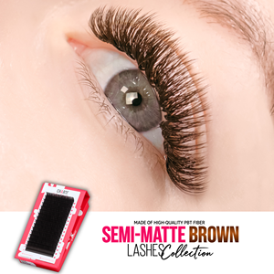 Charmlash Extensions de cils personnalisées en gros, Plateau de cils classiques marron 0.15, Extensions de cils en vrac, Extensions de cils légères - Product Image 1