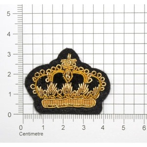Top Custom Wholesale Antique Design British Hand Embroidered Badges on Felt Fabric with Bullion Wires for Blazers other Uniforms - Product Image 5