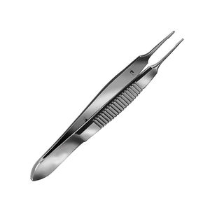 Pinza quirúrgica manual Castroviejo de acero alemán de 4 pulgadas y 0.3 mm con 1x2 dientes, de alta calidad, certificada CE, para sutura, venta al por mayor - Product Image 4