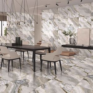 ตัวอย่างกระเบื้องพอร์ซเลนลายหินอ่อนสีขาว ขนาด 60x60 ซม. 60x120 ซม. 600x600 มม. 600x1200 มม. ผิวสัมผัสกึ่งด้าน สำหรับปูพื้นและผนัง กันลื่น ชุดตัวอย่าง - Product Image 4