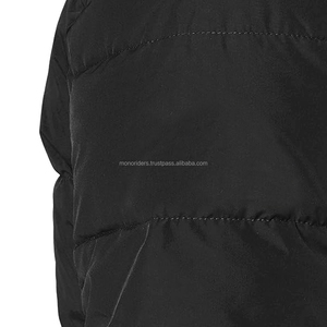Blouson d'hiver matelassé pour homme OEM, tendance, col montant uni, décontracté, coupe bomber, à capuche, imperméable, coupe-vent, style urbain - Product Image 6