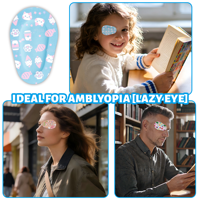 Fabricant en gros de patchs oculaires adhésifs non tissés, hypoallergéniques, respirants, personnalisés OEM/ODM, avec emballage imprimé sous marque privée
