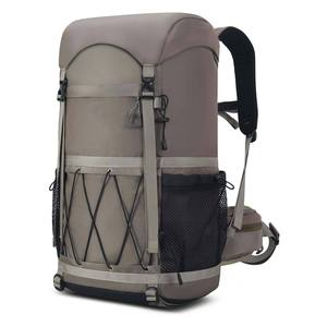Blue Hiking <b>Backpack</b> Lightweight Camping Rucksack Front Bungee Cord Padded Hip Belt Pockets Outdoor Travel Bag - Product Image 2