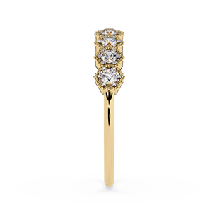 แหวนมินิมอลแบบซ้อนได้ ประดับเพชรทรงกลม วงแหวนทองคำแท้ 14k สำหรับผู้หญิง เหมาะสำหรับเป็นของขวัญ งานหมั้น วันครบรอบแต่งงาน - Product Image 3
