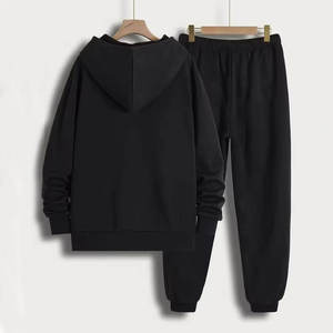 Ensemble de survêtement 2 pièces pour homme, sweat-shirt à capuche en molleton uni surdimensionné et pantalon de jogging, vêtements de sport personnalisés, streetwear, vêtements de sport athlétiques - Product Image 2