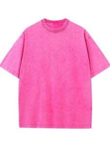 T-shirt en coton épais délavé à l'acide, coupe oversize, personnalisable, style streetwear vintage, unisexe, vierge, vente en gros - Product Image 1