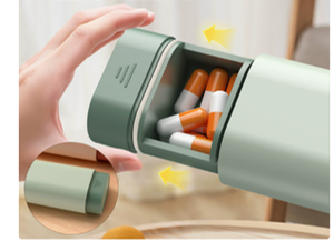 <b>7</b>-Compartment Weekly Pill Organizer with Aluminum Alloy Construction - Product Image 2