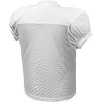 Jersey Sepak Bola Amerika Putih V-Neck Lengan Pendek Bahan Mesh Bernapas Pakaian Olahraga Pria Dewasa Regular Fit 100% Poliester